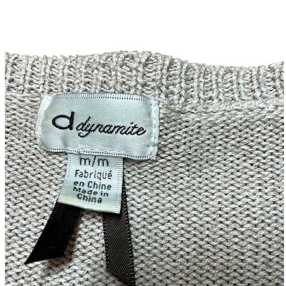 DYNAMITE Cotton Blend Long Sleeve Scoop Neck Graphic Print Sweater US Sz M - Picture 5 of 9